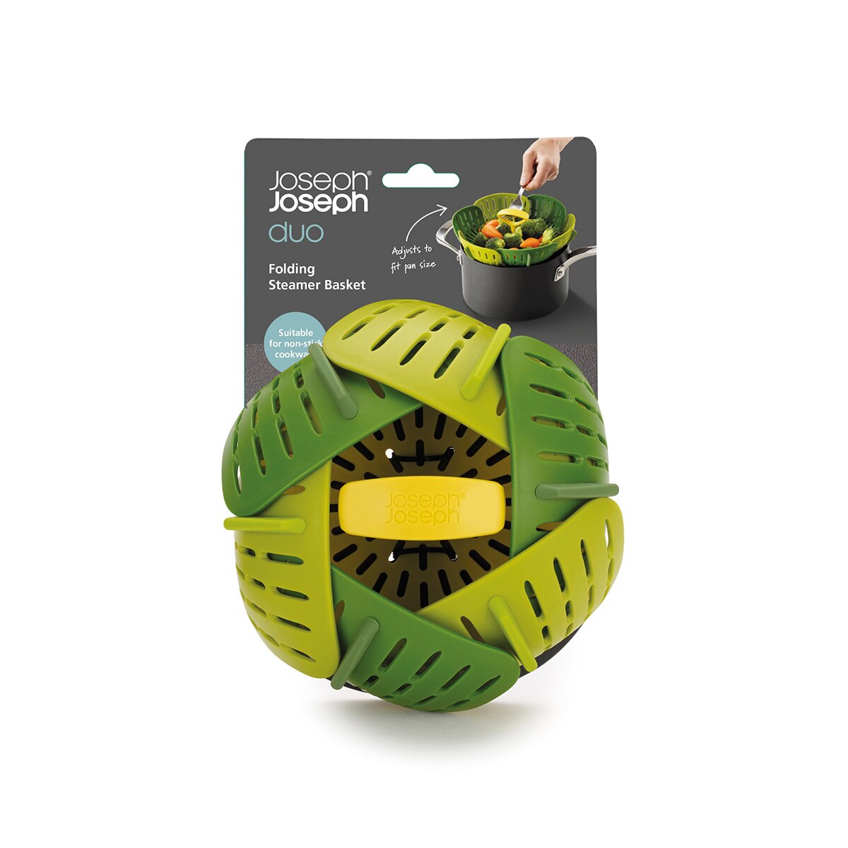 Cesta vaporera plegable Duo Joseph Joseph Verde-16