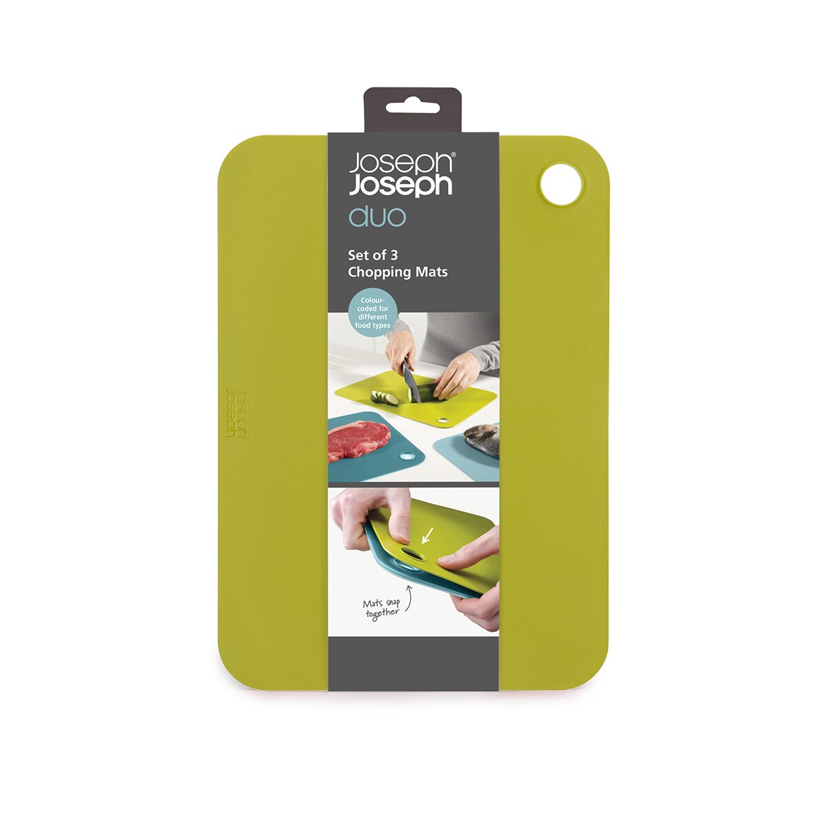 Set de 3 tablas de cortar Duo Joseph Joseph Azul claro-5
