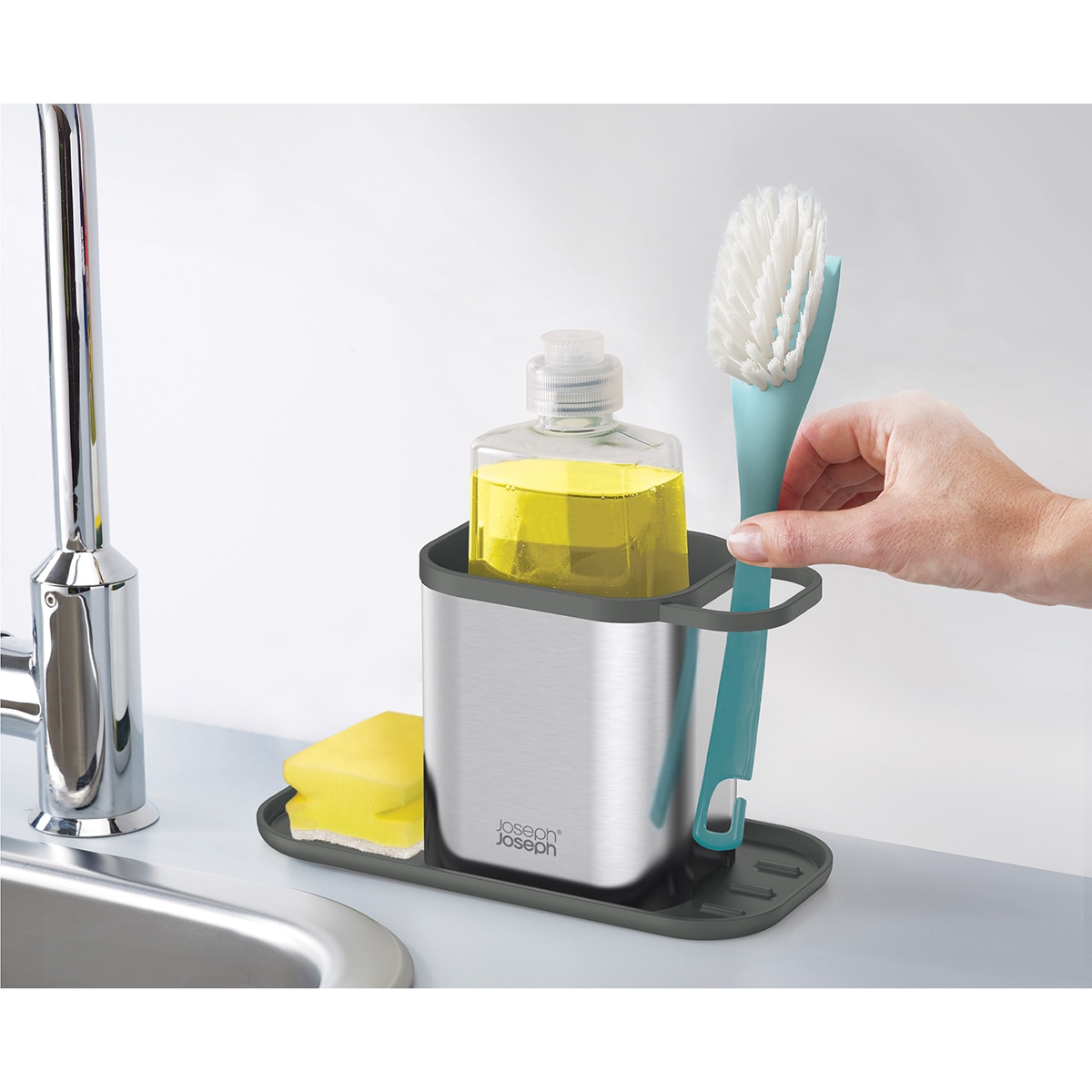 Organizador de fregadero de acero inoxidable Duo Joseph Joseph Acero-7