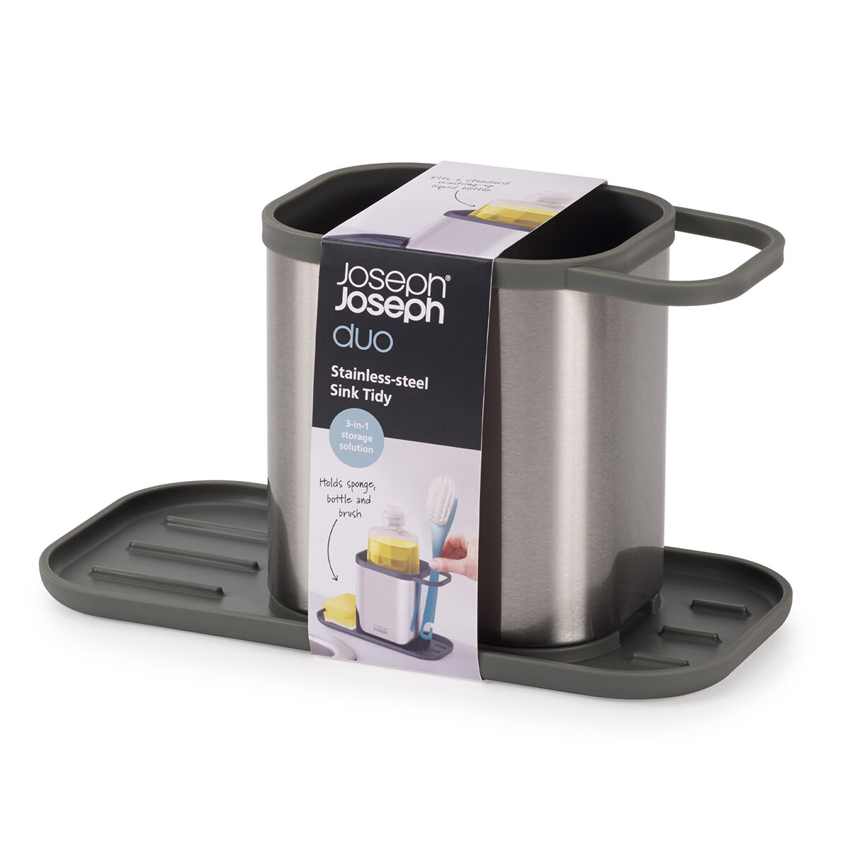 Organizador de fregadero de acero inoxidable Duo Joseph Joseph Acero-10