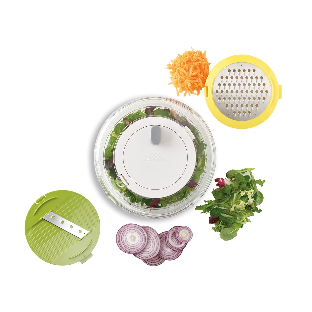 Centrifugadadora para ensaladas Duo Joseph Joseph Multicolor-6
