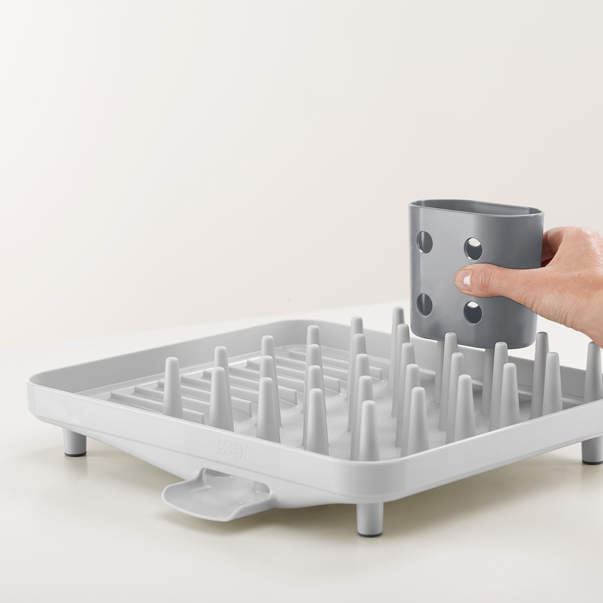 Escurridor para platos compacto Duo Joseph Joseph Gris-6