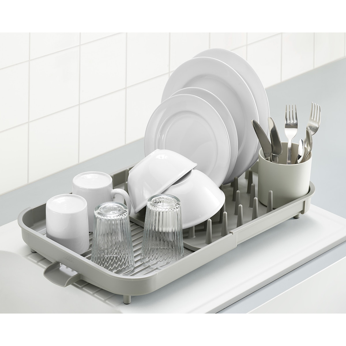 Escurreplatos extensible Duo Joseph Joseph Gris-4