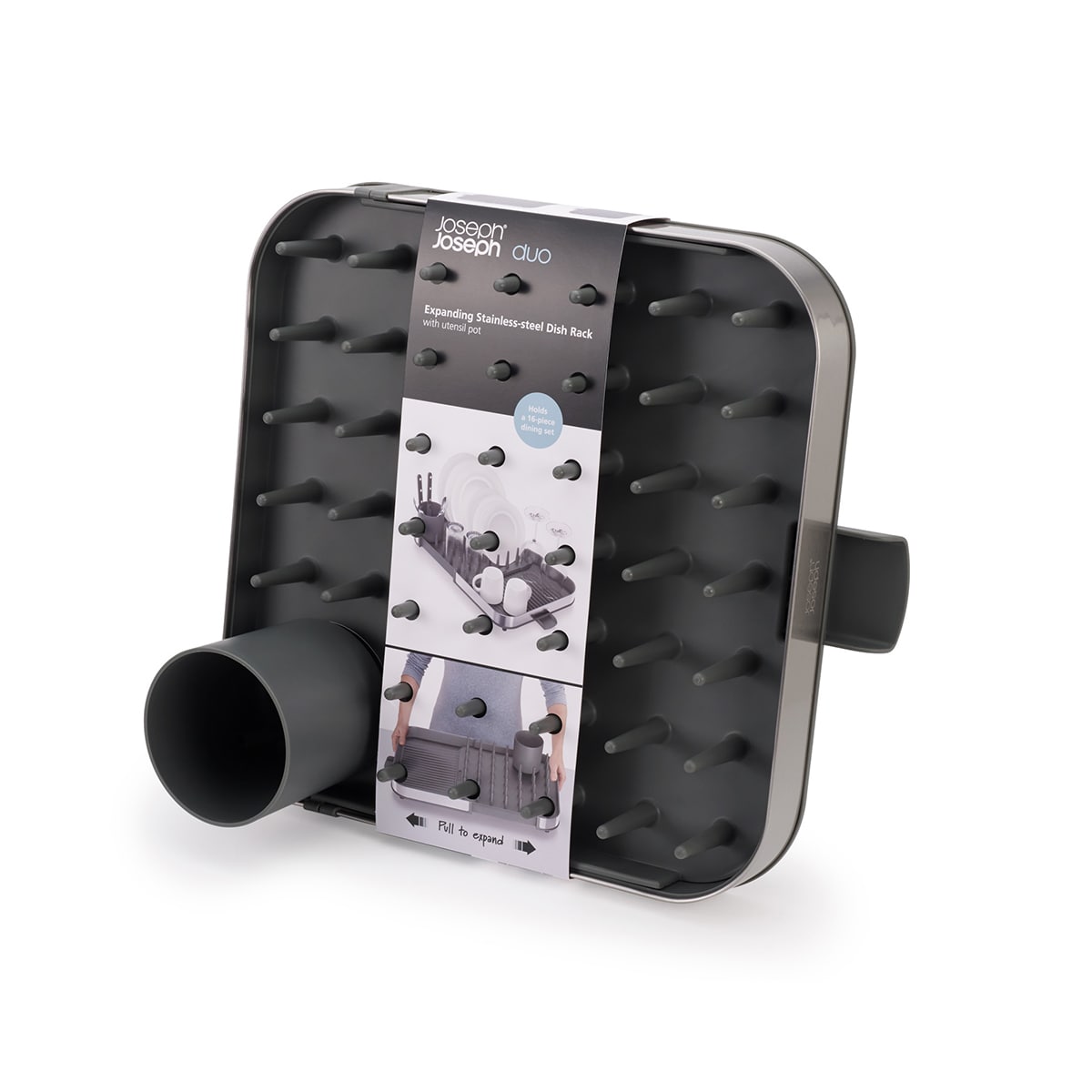 Escurridor extensible de acero inoxidable Duo Joseph Joseph Acero-10