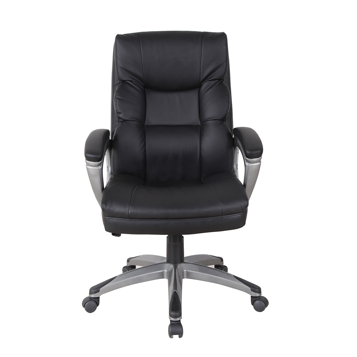 Silla de escritorio en símil piel Sandro Basics El Corte Inglés Negro-2