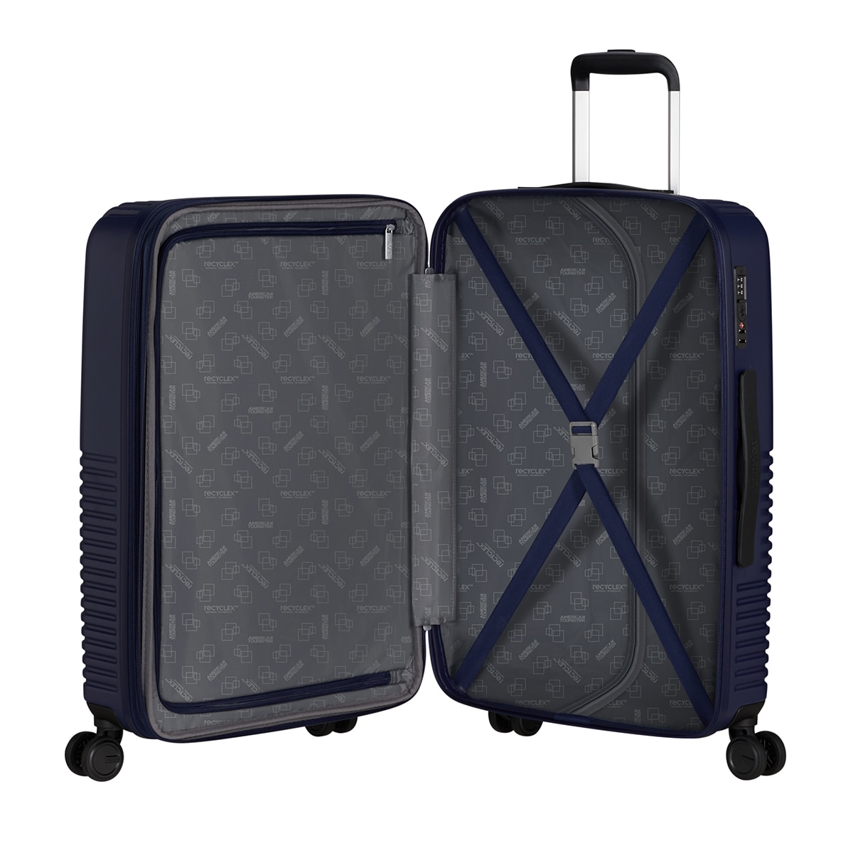 Spinner 67 cm mediana 4 ruedas 3,4 kg Azul marino-2