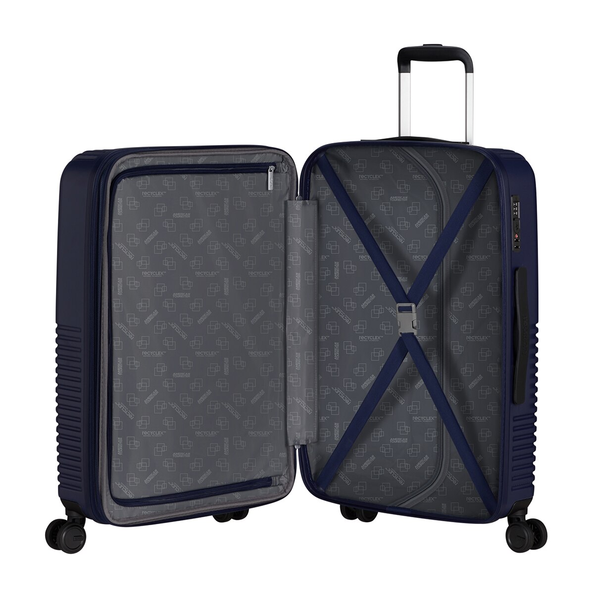 Spinner 78 cm mediana 4 ruedas 4,2 kg American Tourister Azul marino-2
