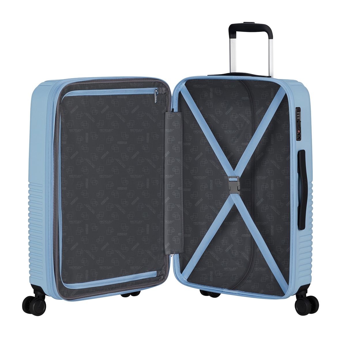 Spinner 67 cm mediana 4 ruedas 3,4 kg Azul-2