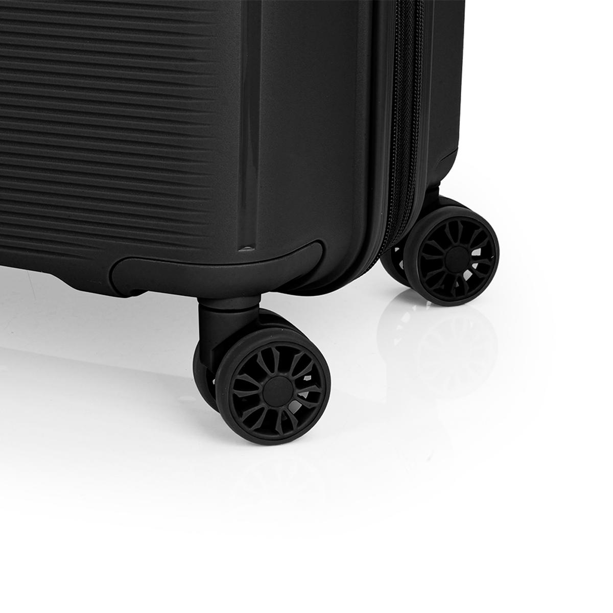 Maleta de Cabina expandible, rígida, con capacidad hasta 43,2 L Negro-5