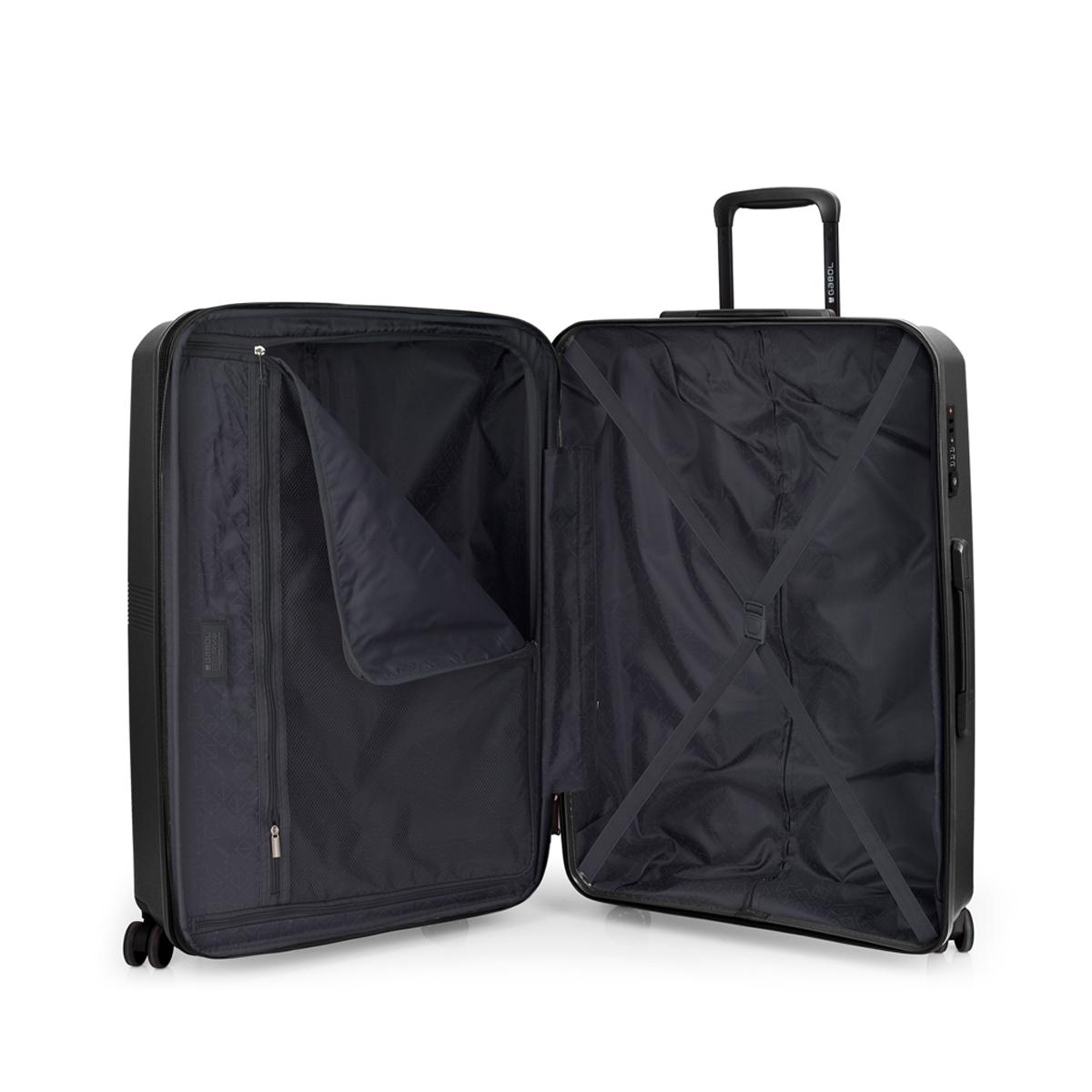 Maleta de tamaño Grande expandible, rígida, con capacidad hasta 103,4 L Negro-4