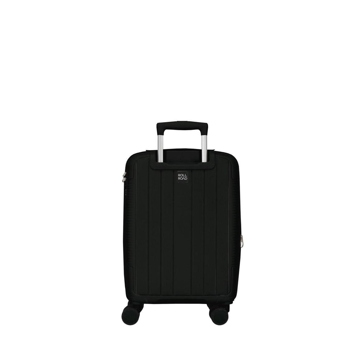 Maleta de cabina rígida 55 cm expandible Roll Road Negro-2