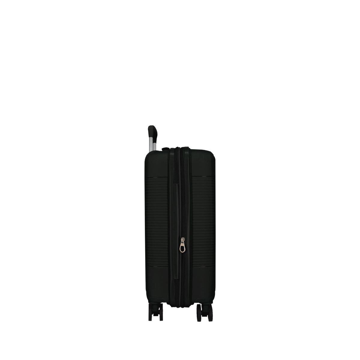 Maleta de cabina rígida 55 cm expandible Roll Road Negro-3