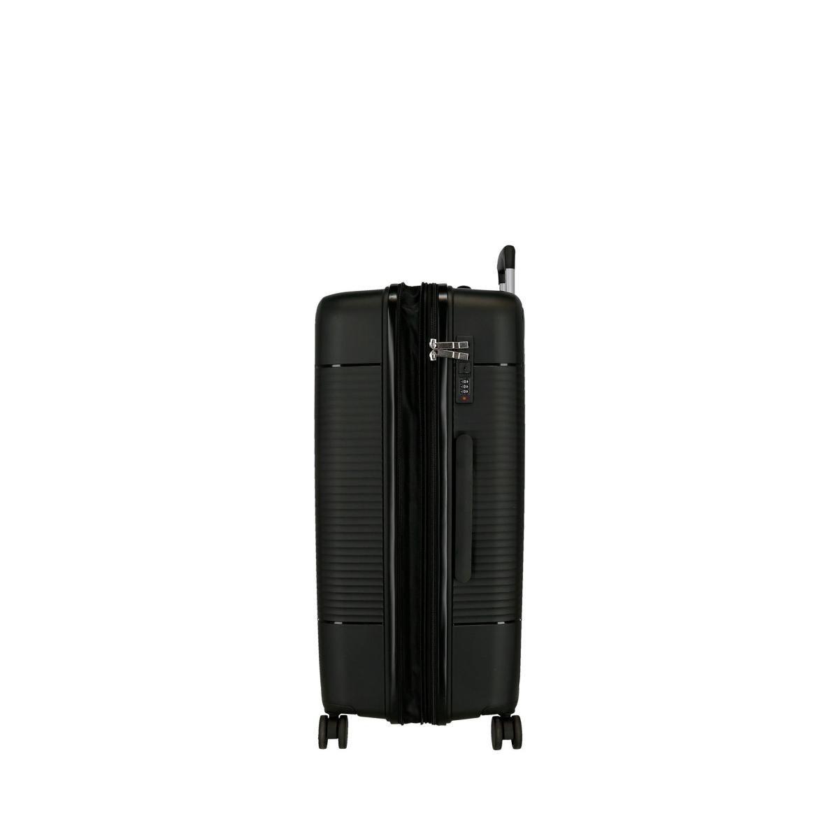 Maleta mediana rígida 65 cm Roll Road Negro-8
