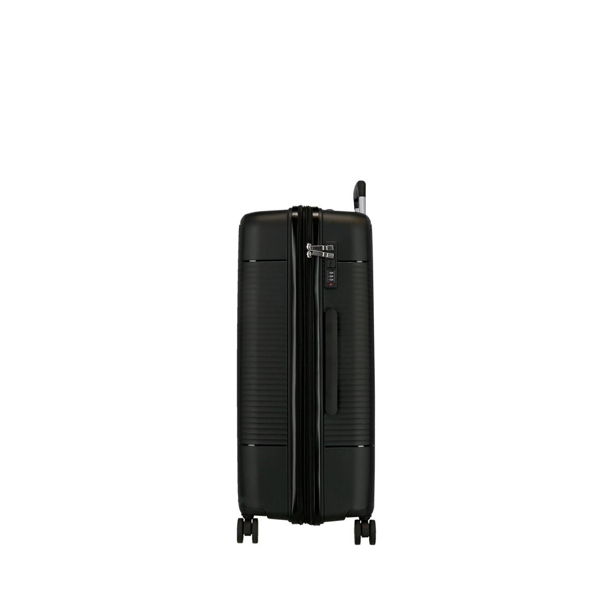 Maleta mediana rígida 65 cm Roll Road Negro-10