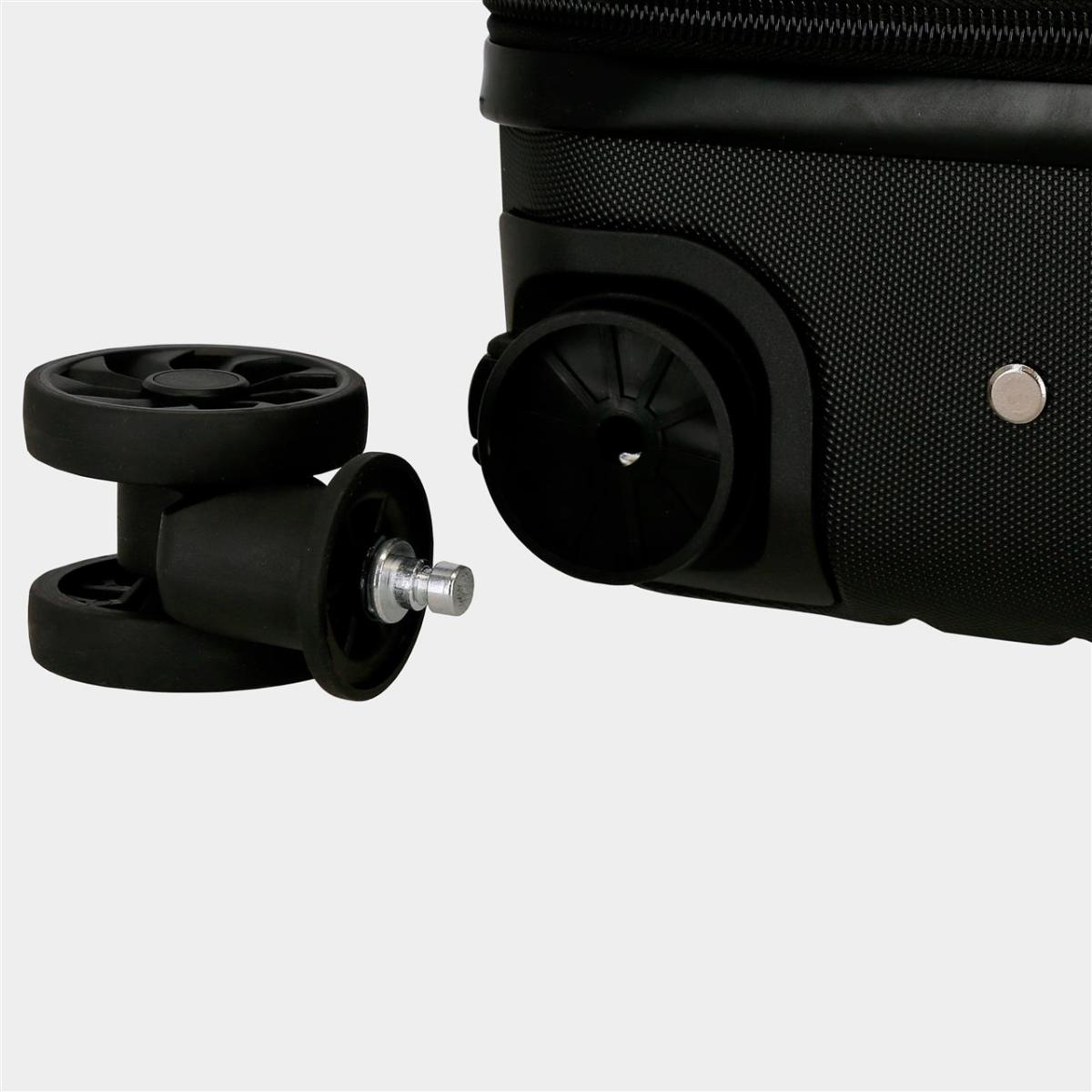 Maleta de cabina rígida 40 cm ruedas extraíbles Roll Road Negro-7