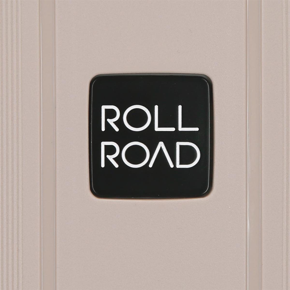 Maleta de cabina rígida 55 cm expandible Roll Road Beige-5