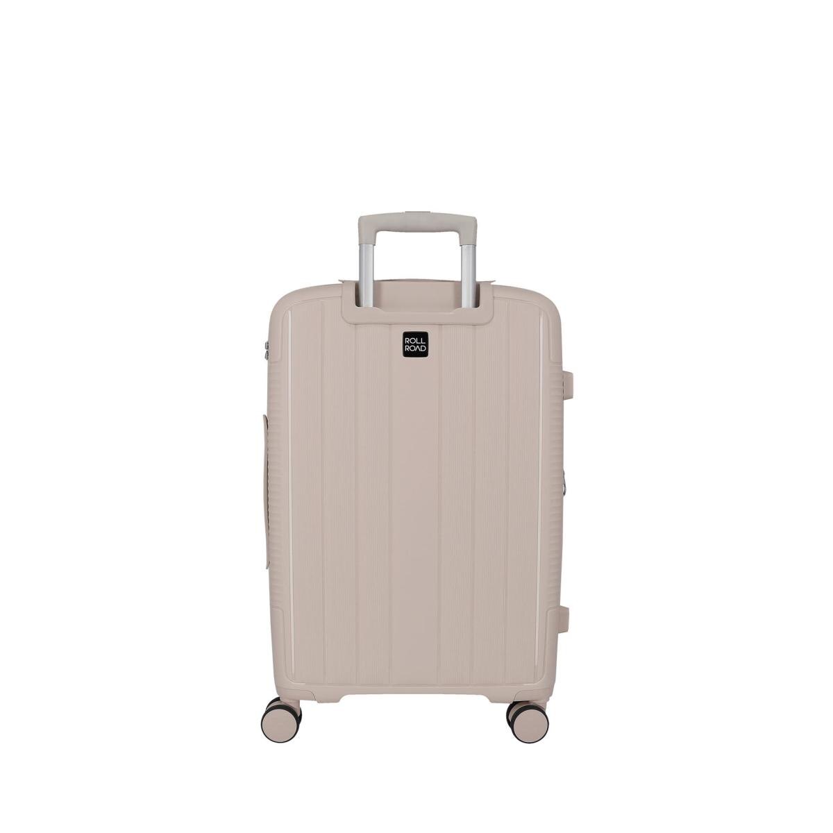 Maleta mediana rígida 65 cm Roll Road Beige-5