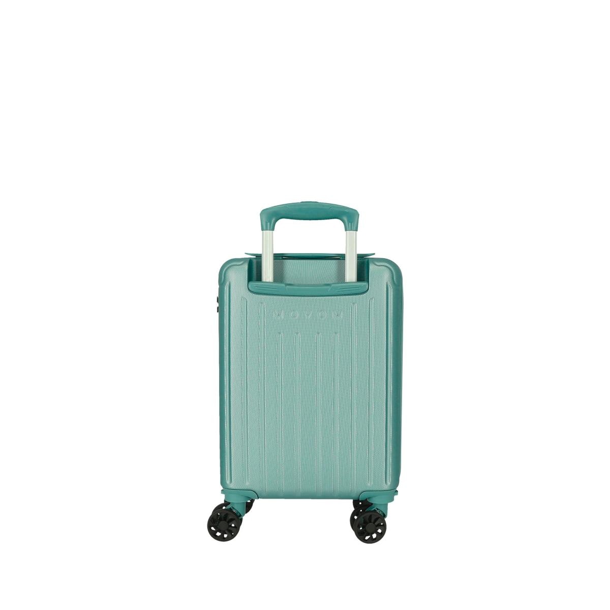 Maleta de cabina rígida 40 cm ruedas extraíbles Roll Road Turquesa-2
