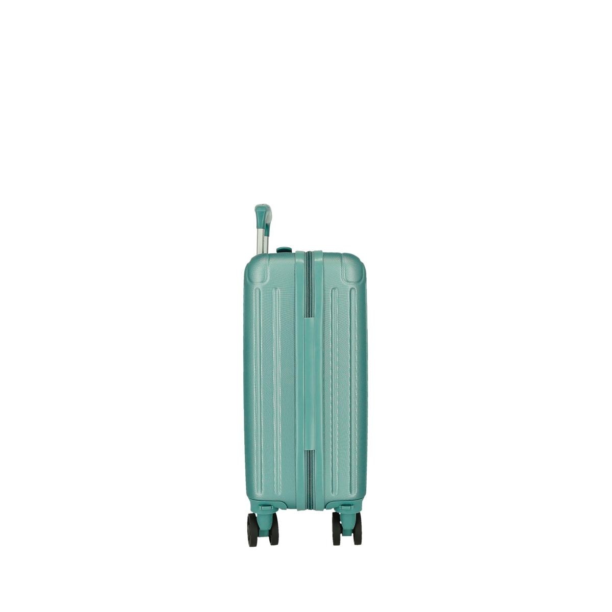 Maleta de cabina rígida 40 cm ruedas extraíbles Roll Road Turquesa-3