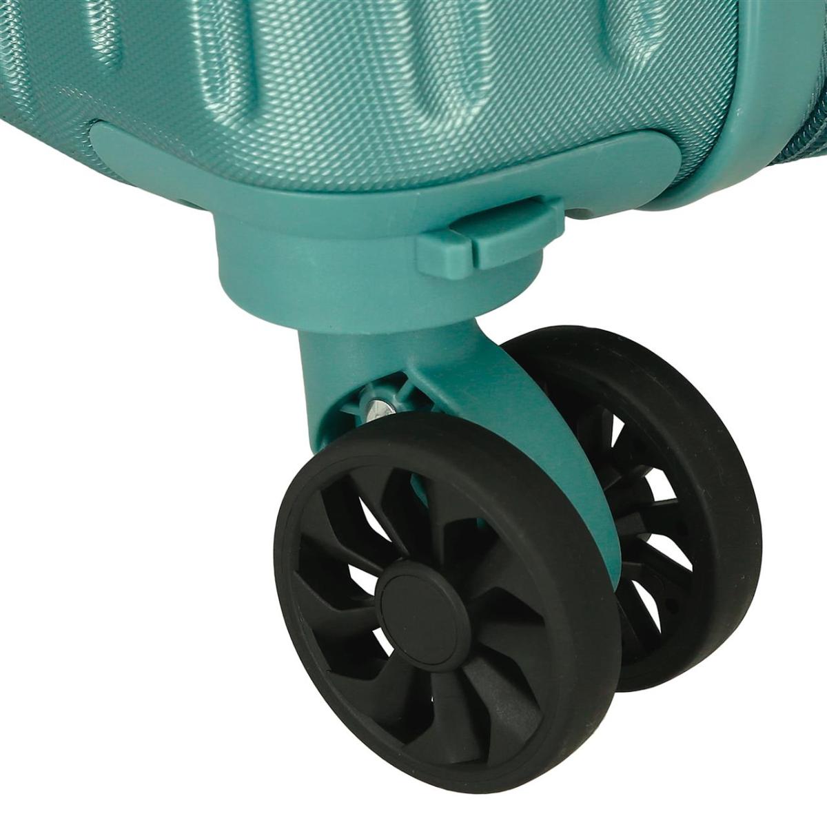 Maleta de cabina rígida 40 cm ruedas extraíbles Roll Road Turquesa-6