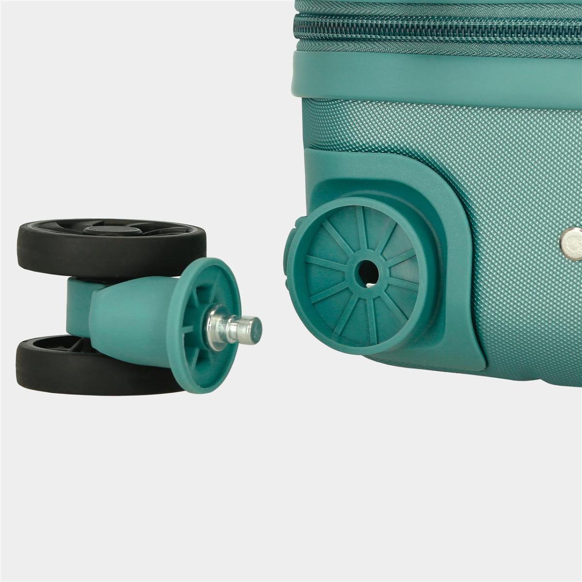 Maleta de cabina rígida 40 cm ruedas extraíbles Roll Road Turquesa-7