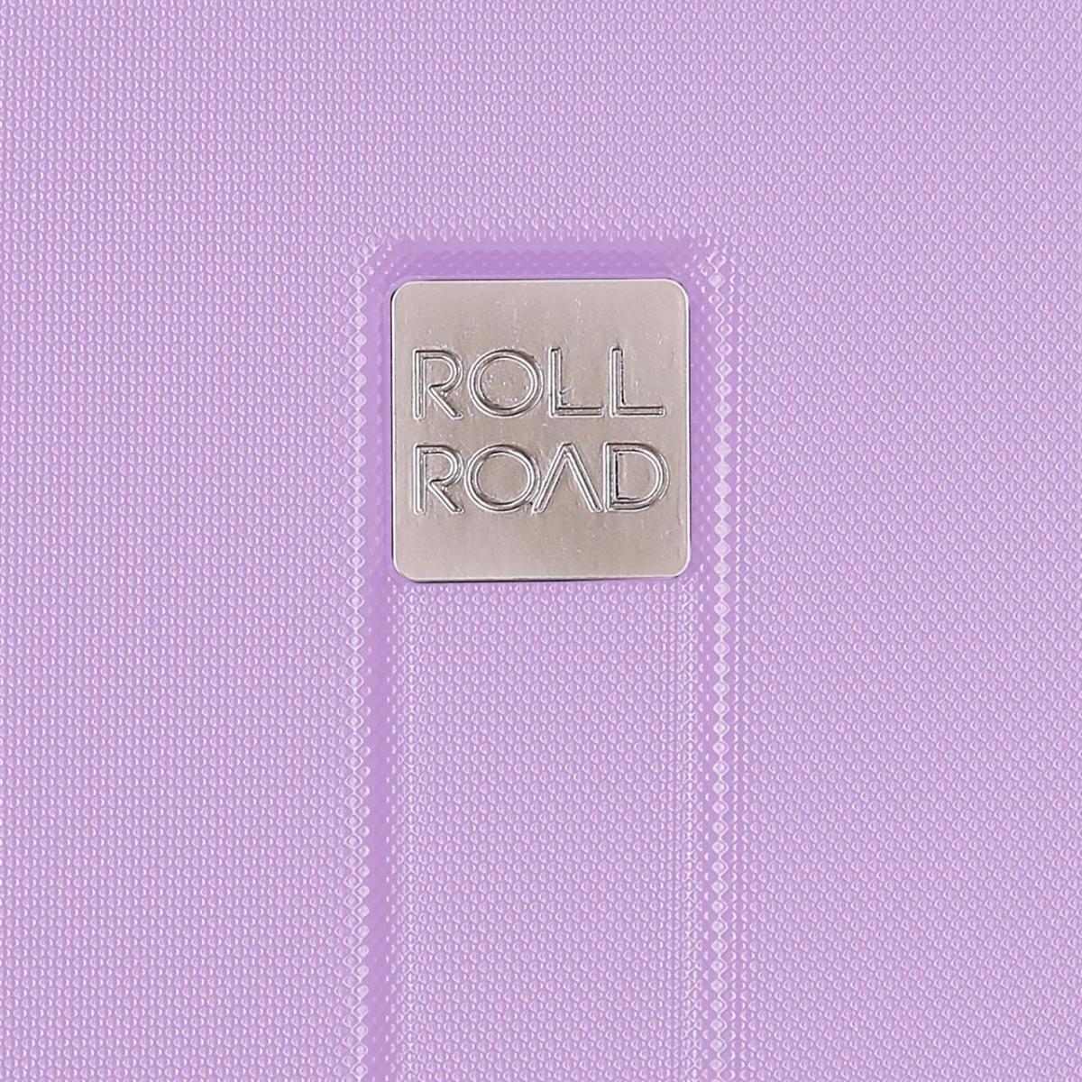 Maleta de cabina rígida 55 cm expandible Roll Road Morado-2