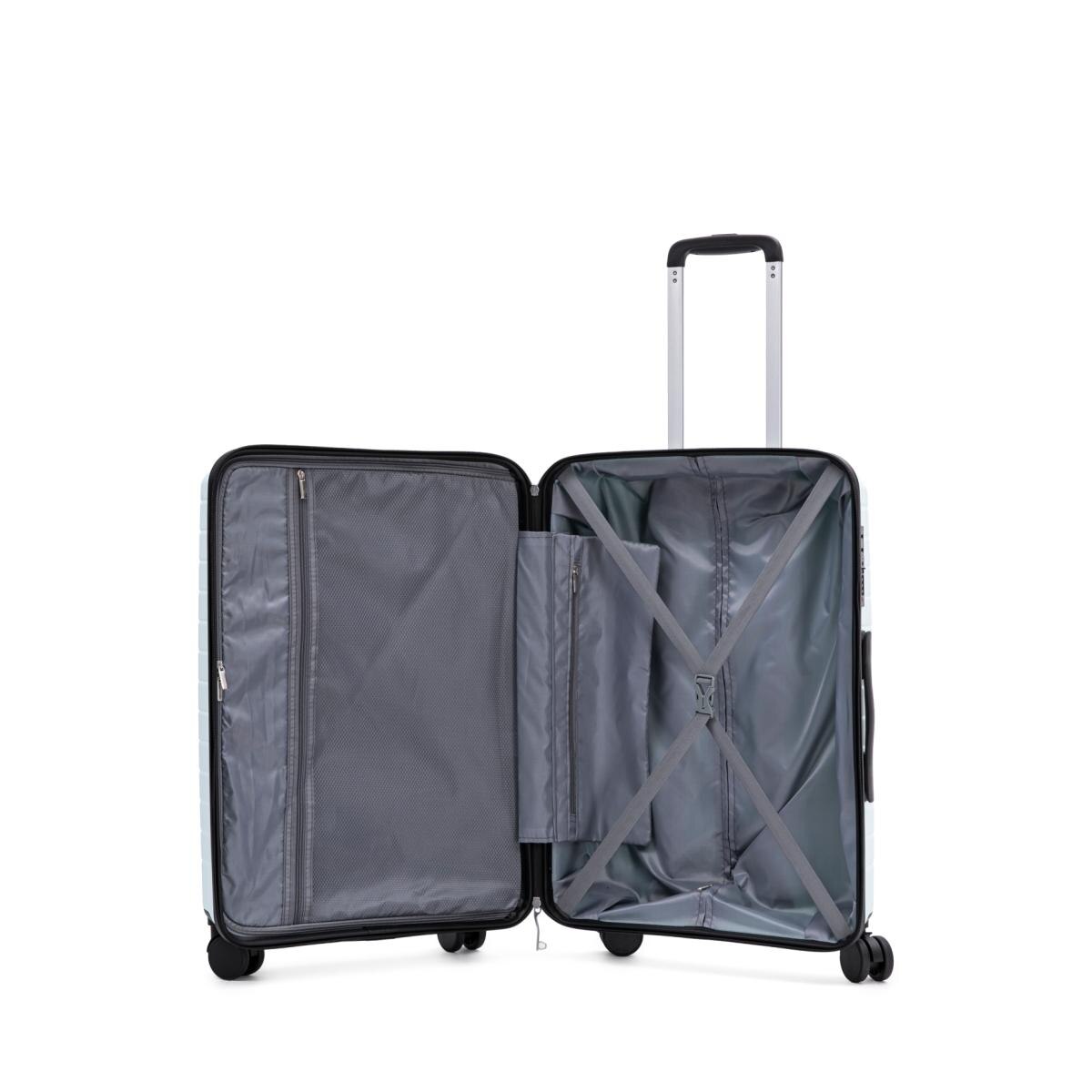 Maleta trolley cabina polipropileno 55cm 2,6kg Verde claro-2