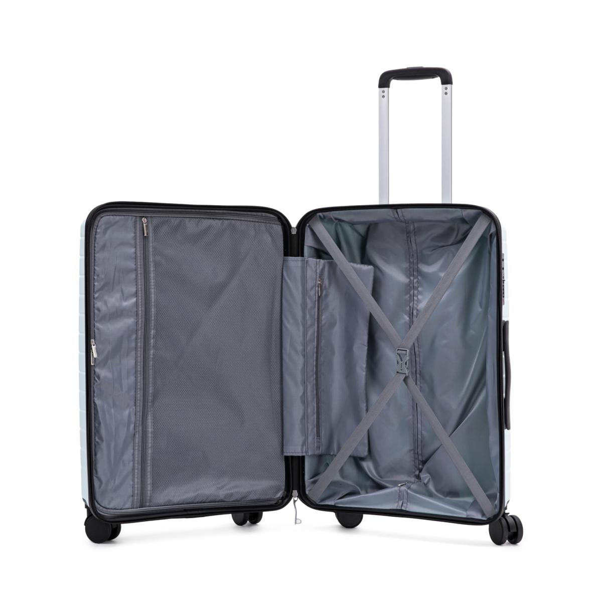 Maleta trolley mediana polipropileno 67cm 3,3kg Verde claro-2