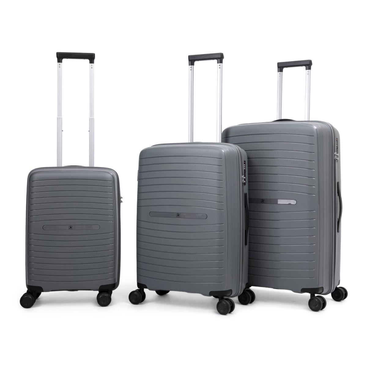Maleta trolley cabina polipropileno 55cm 2,8kg El Corte Inglés Gris oscuro-3