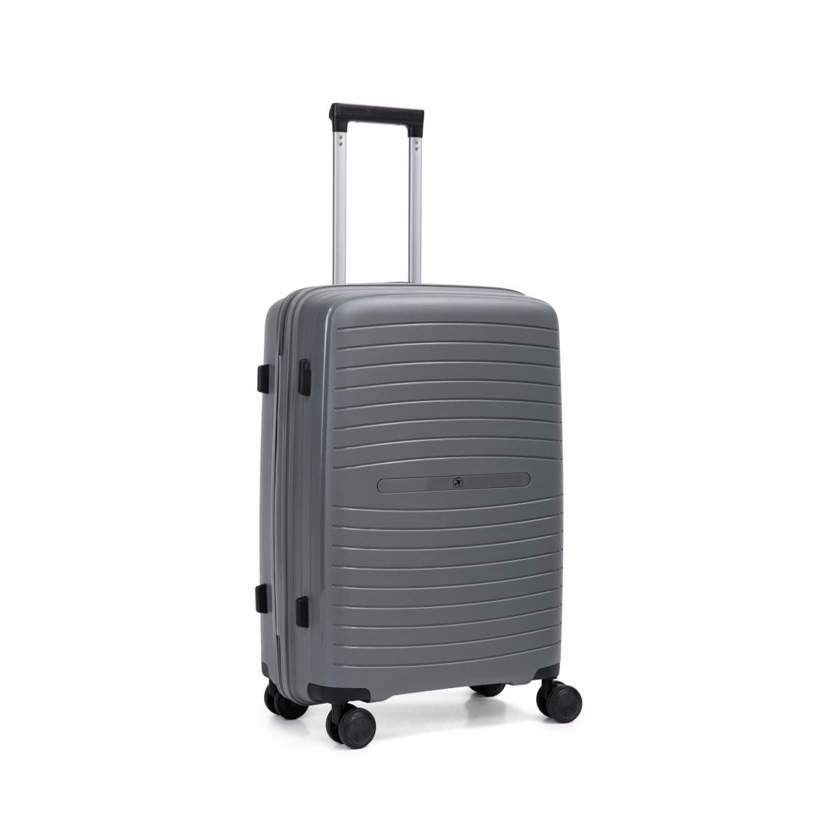 Maleta trolley mediana polipropileno 65cm 3,5kg Gris oscuro-1