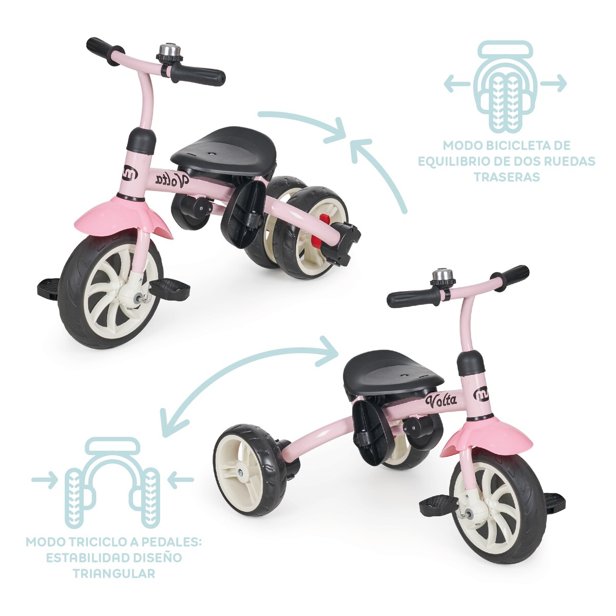 Triciclo volta Rosa-2