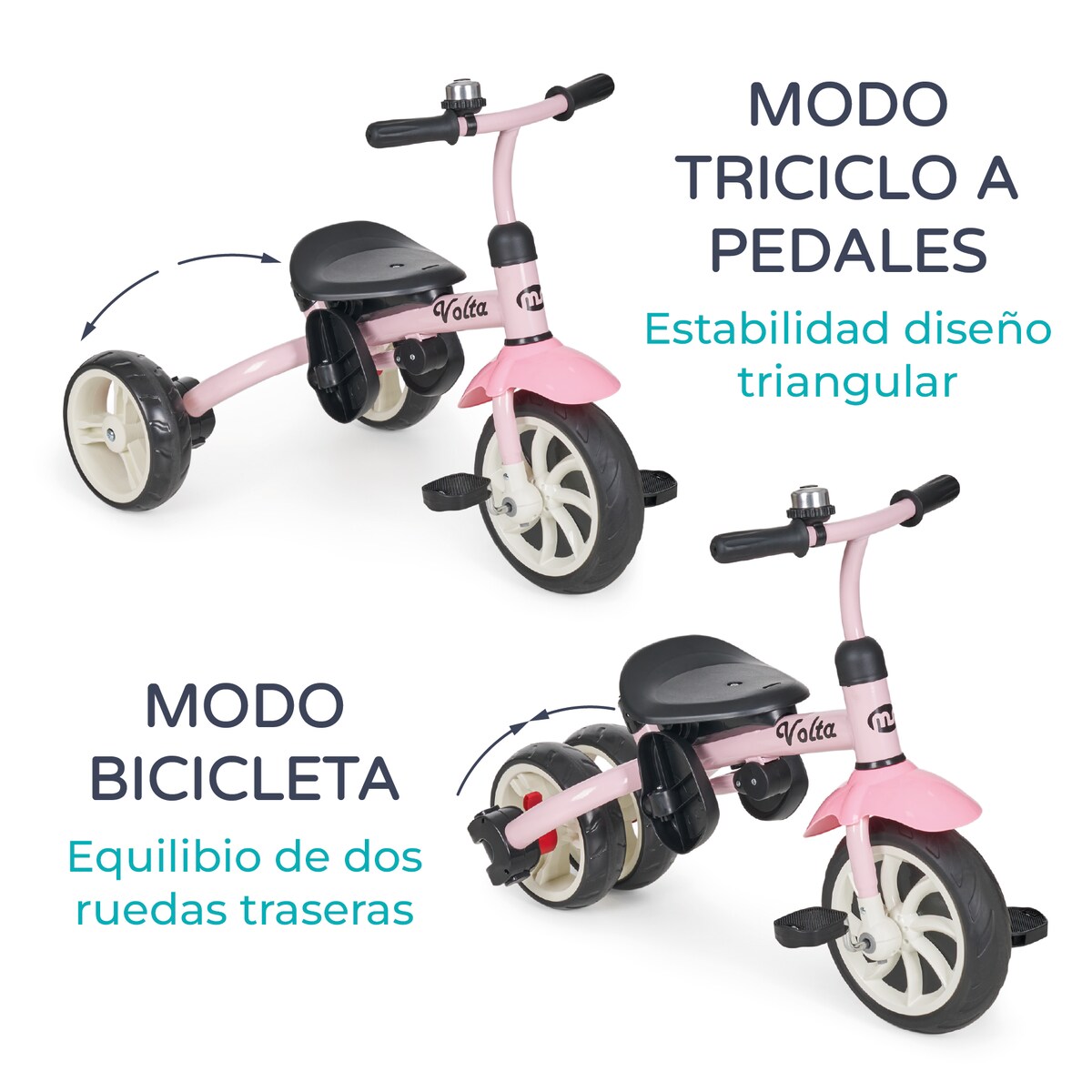 Triciclo volta Rosa-7