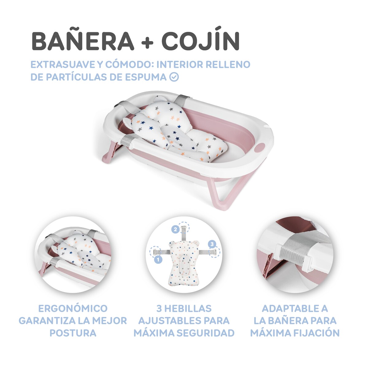 Bañera flex + cojín reductor bañera Rosa-12