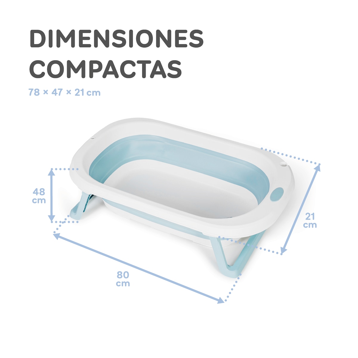 Bañera flex + cojín reductor bañera Azul-11
