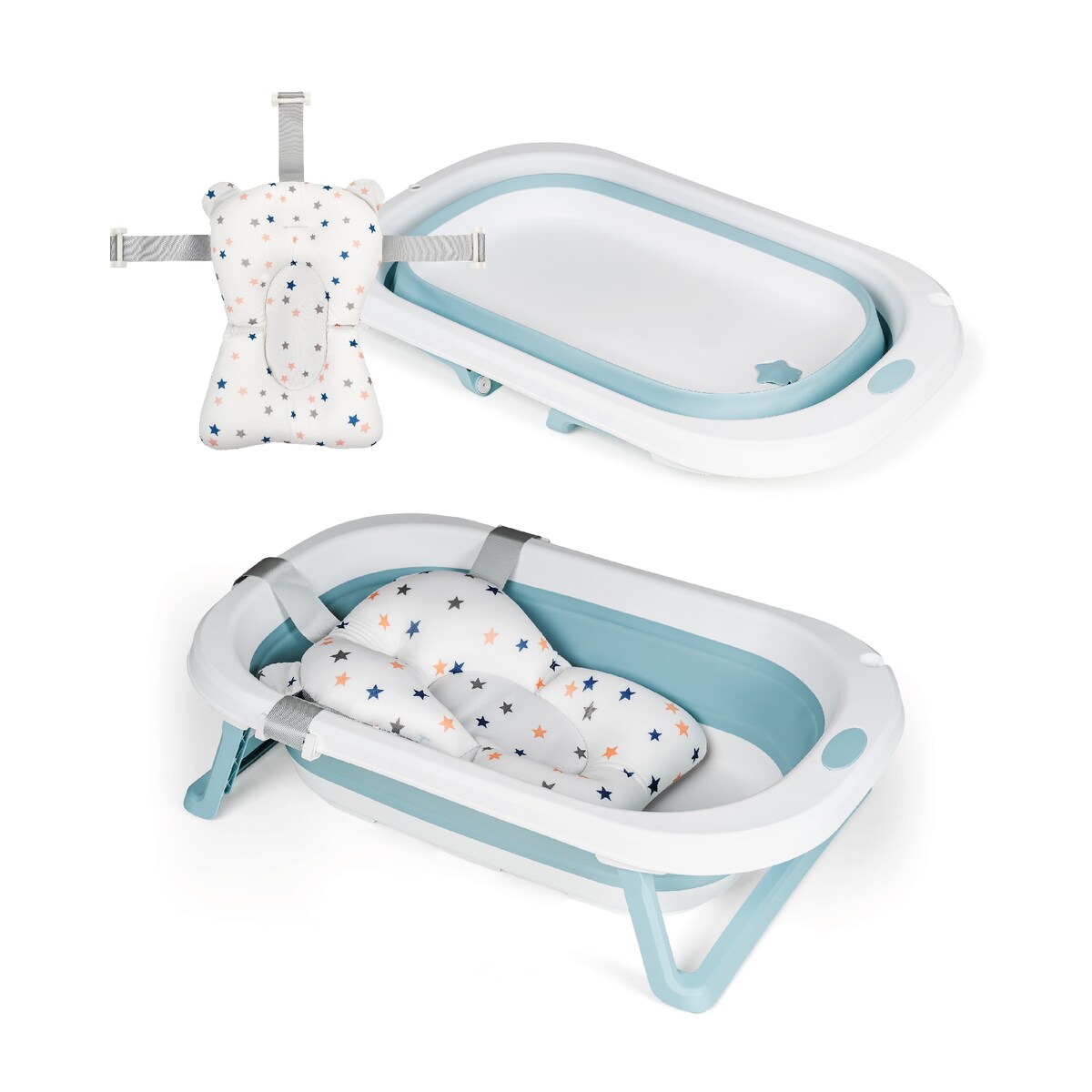 Bañera flex + cojín reductor bañera Azul-13