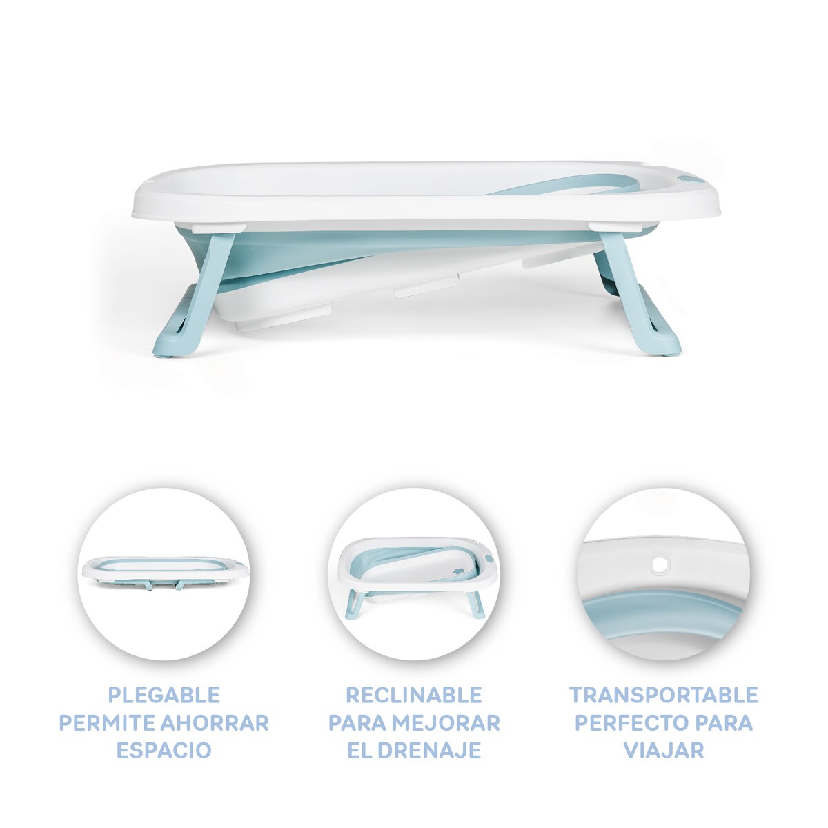 Bañera flex + cojín reductor bañera Azul-14