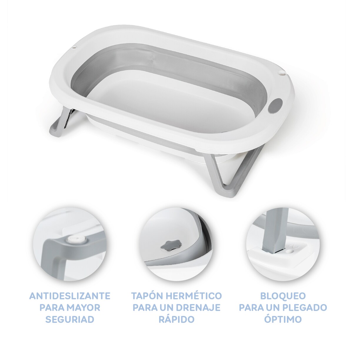 Bañera flex + cojín reductor bañera Gris-13