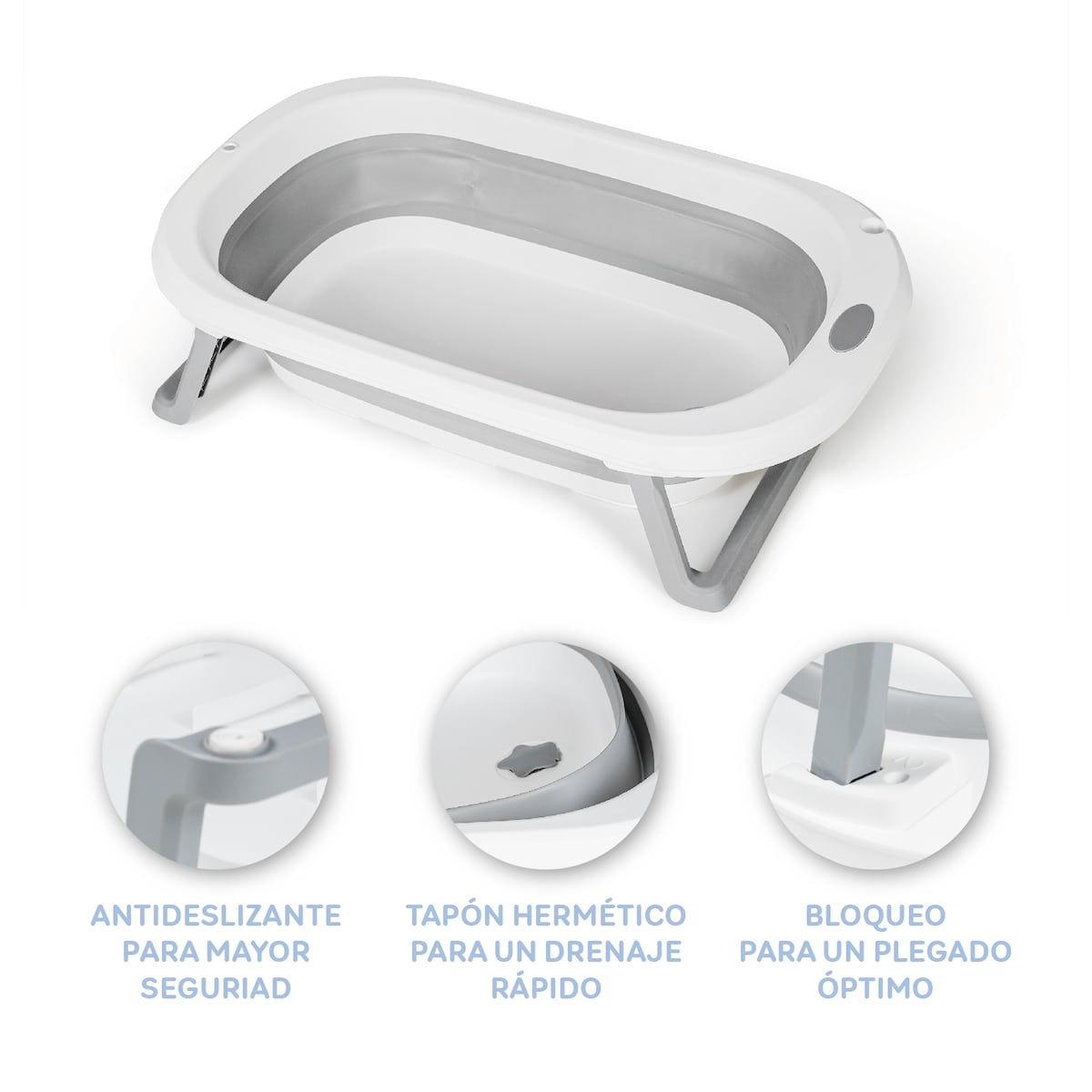 Bañera flex + cojín reductor bañera Gris-13