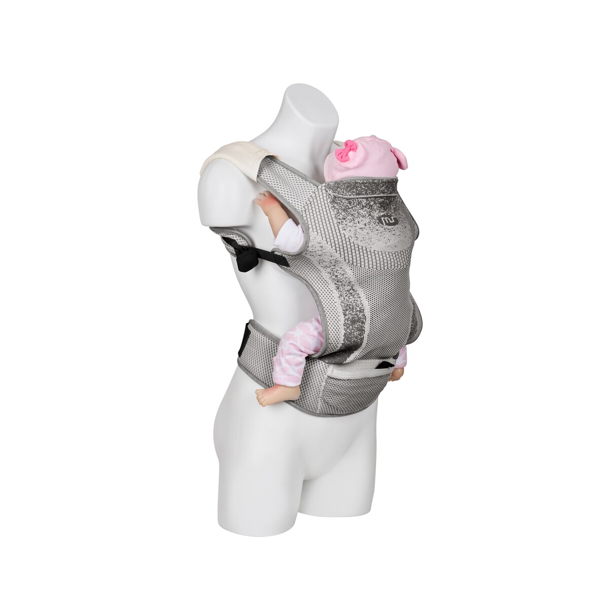 Mochila portabebés kanguro Gris-3