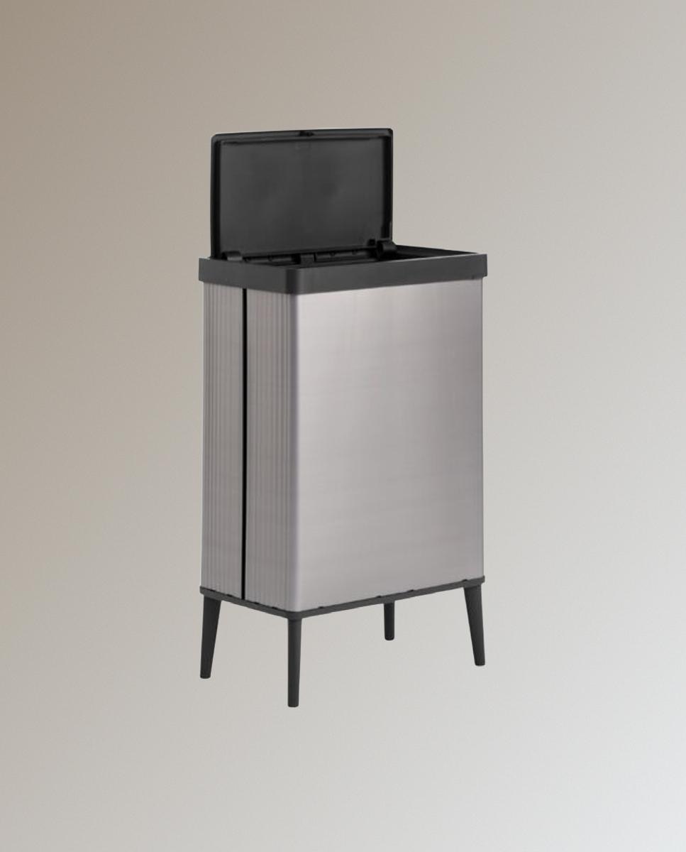 Cubo de basura de plástico 54L Gris Perlado – Verto Curver Negro-2