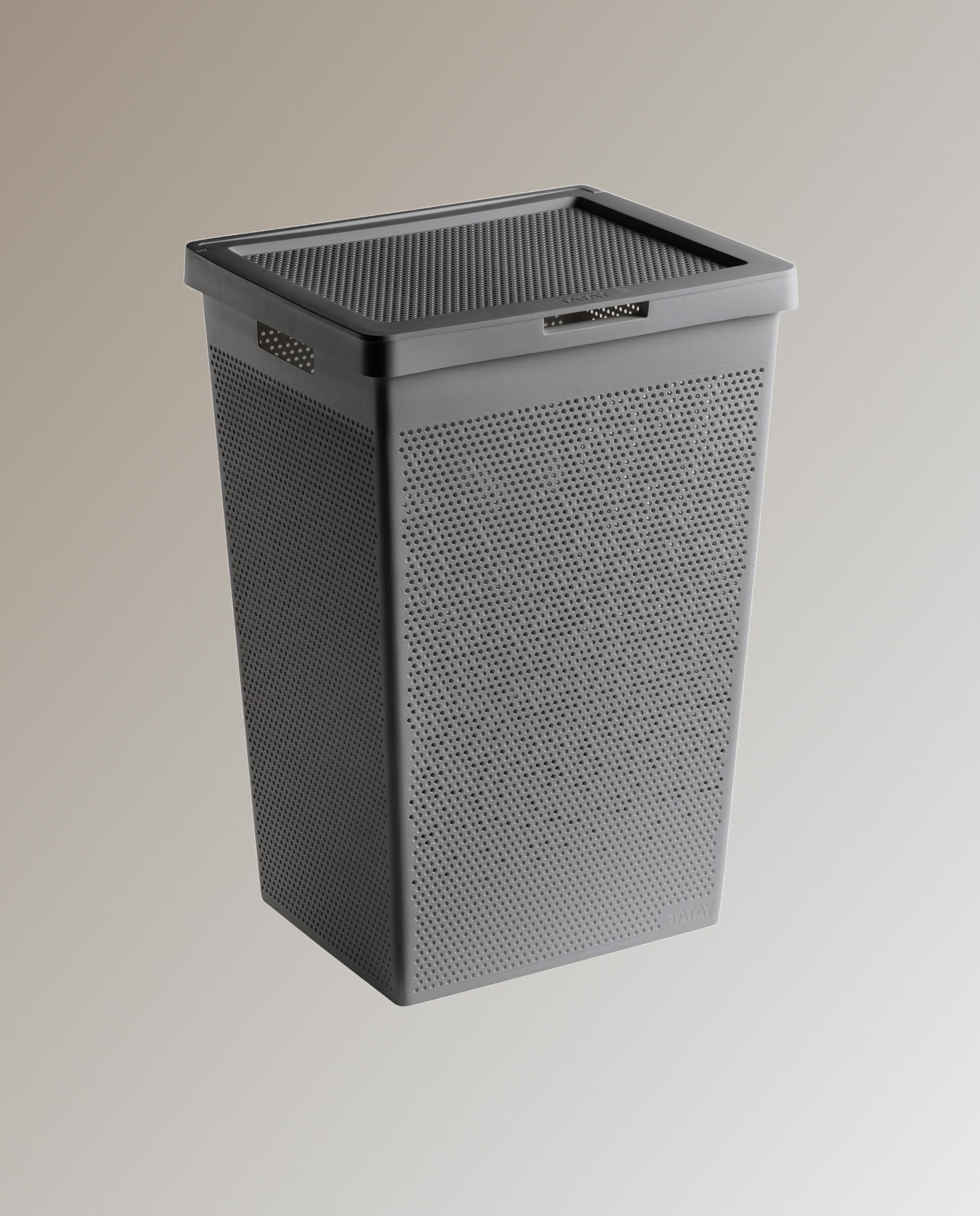 Imagen 0 de Pongotodo de ropa en material reciclado gris antracita 60L - Bohol Tatay