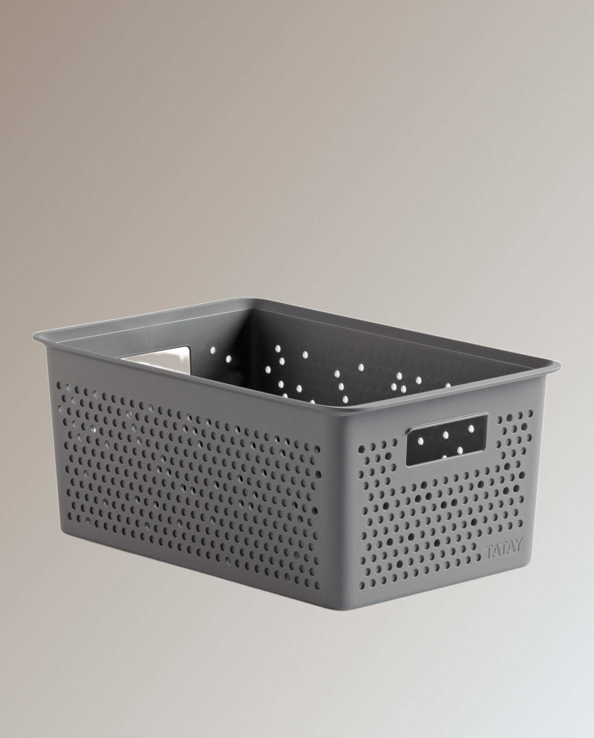 Imagen 0 de Cesta organizadora en material reciclado gris antracita 4L - Bohol Tatay