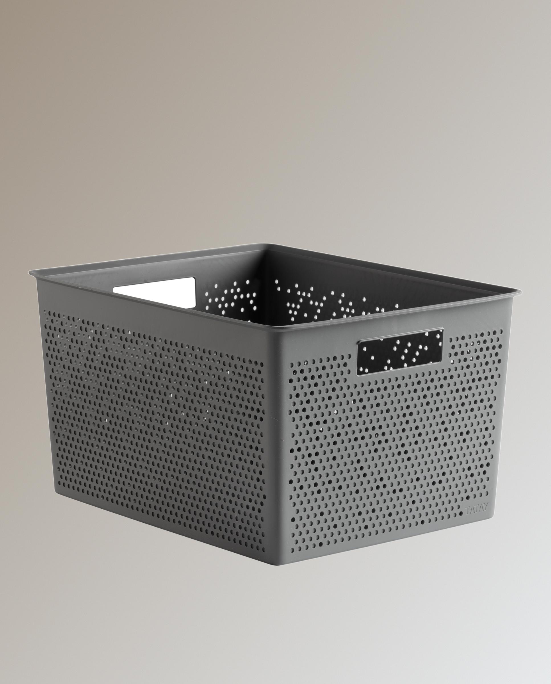 Imagen 0 de Cesta organizadora en material reciclado gris antracita 20L - Bohol Tatay