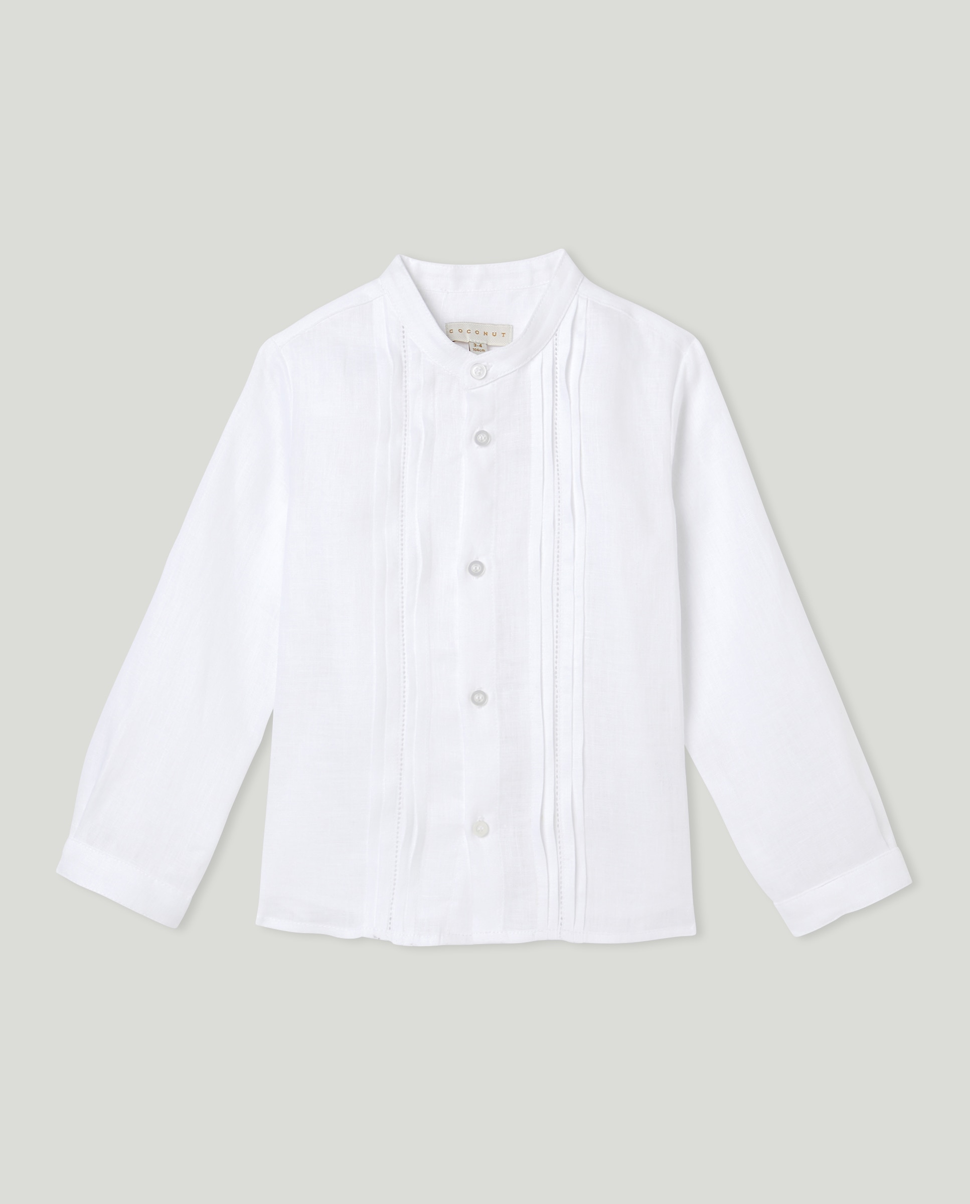 Imagen 0 de Camisa 100% lino manga larga de niño con jaretas