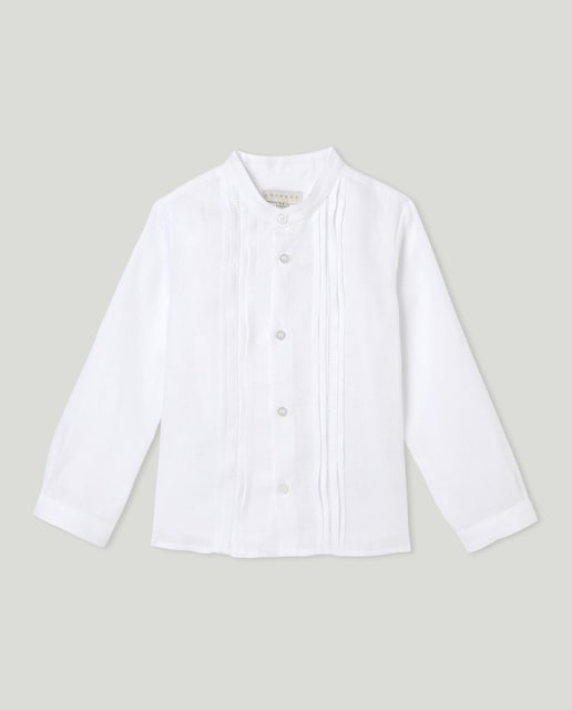 Imagen 0 de Camisa 100% lino manga larga de niño con jaretas