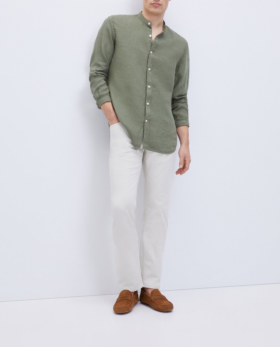 Imagen 0 de Camisa de hombre 100% lino sport  classic fit