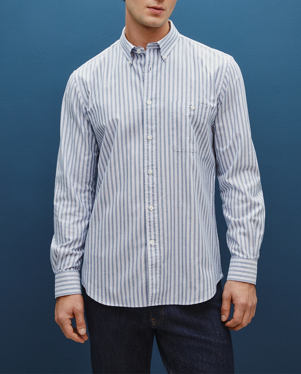 Imagen 0 de Camisa tejido oxford raya