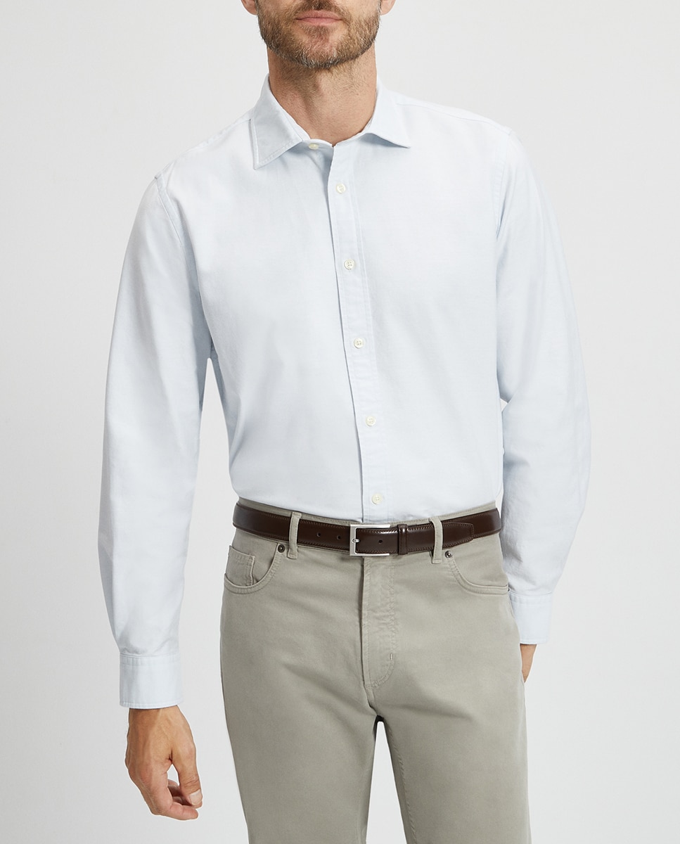 Imagen 0 de Camisa sport lisa oxford regular fit de hombre