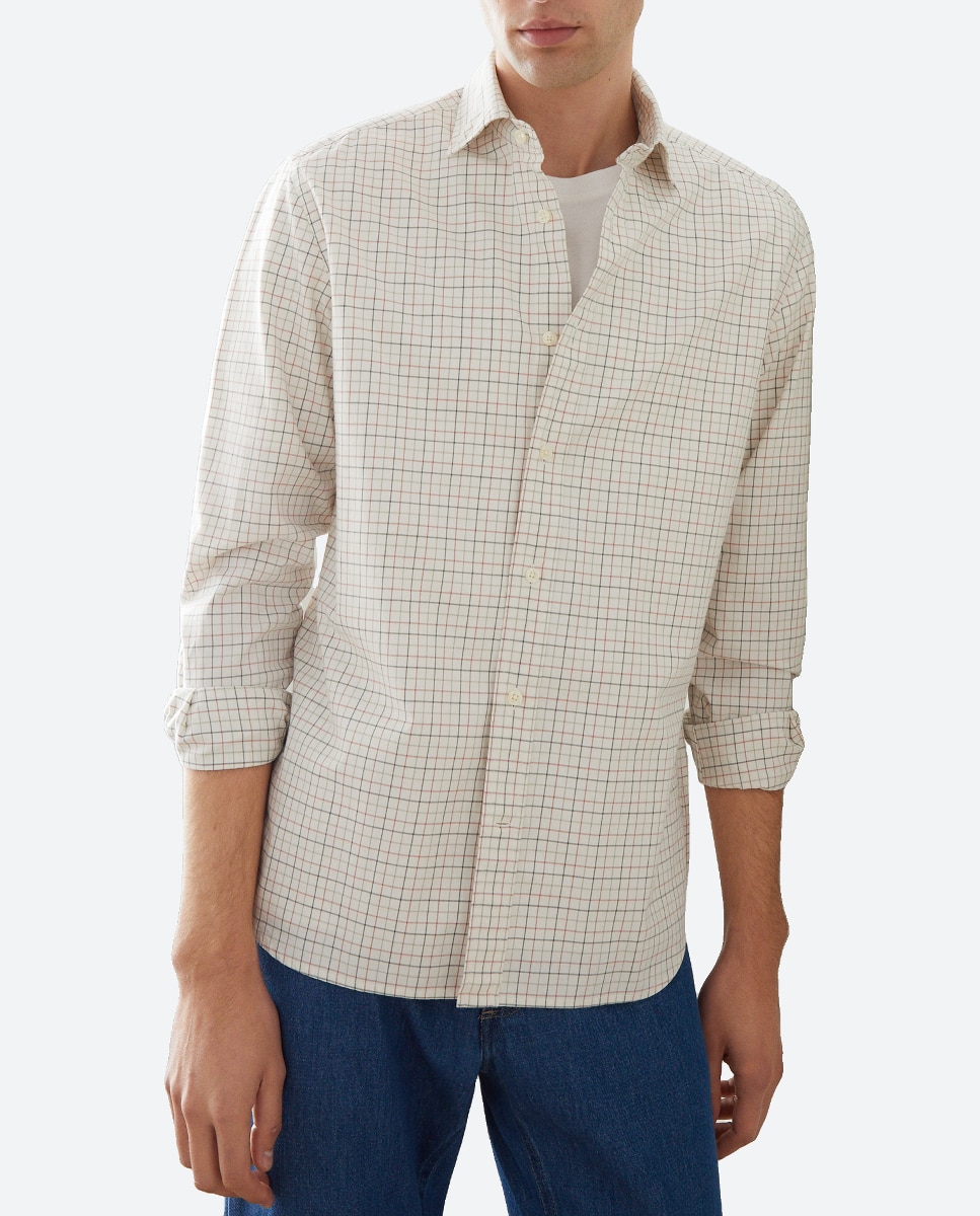 Imagen 0 de Camisa sport cuadros twill lavado manga larga