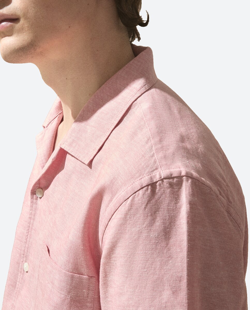 Imagen 0 de Camisa bowling lino algodón de hombre